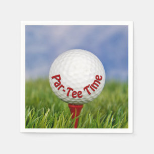 Party Golf Ball on Red T-shirt Servet