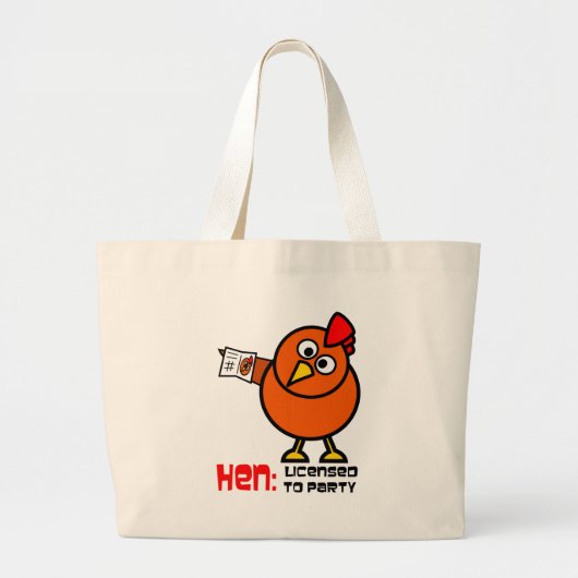 Party Hen Bag Grote Tote Bag (Voorkant)
