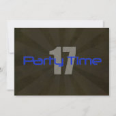 Party invitation d'anniversaire de garçon gris (Devant)