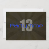 Party invitation d'anniversaire de garçon gris (Devant)