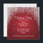 Party Invitation Elegant Falling Sparkle Red<br><div class="desc">Elegant Falling Sparkle on Red Christmas/Wedding/Dinner Party Invitation template. Impress your friends with this sophisticated and elegant invitation design. Fully customizable!</div>