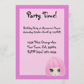 Party Invitation Girly Marianne Kaart