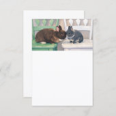 Party Invitation - Two Rabbits Design Kaart (Voorkant / Achterkant)