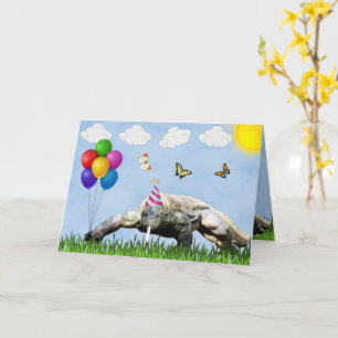 Party Komodo Dragon Happy Birthday Kaart