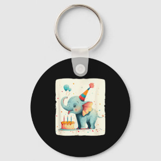 Party Large With This Happy Birthday Elephant Grap Sleutelhanger
