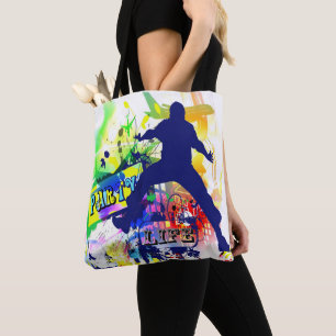 Party Life Graffiti Look Print Canvas tas