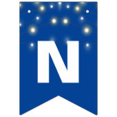 Party Lights Gefeliciteerd met Blue Vlaggetjes (Derde vlag)