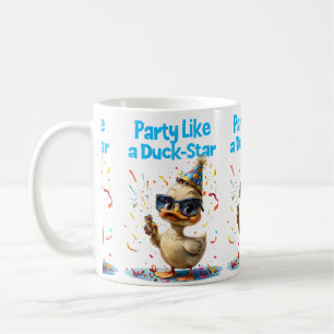 Party Like A Duck Star - Ontwerp voor een feesteli Koffiemok