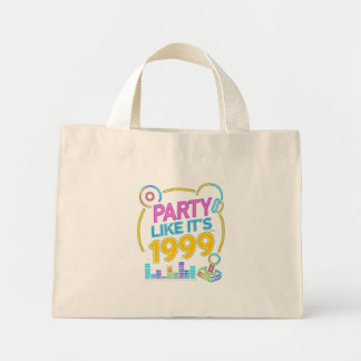 Party Like It’s 1999®™ – Neon Soundtrack  Mini Tote Bag