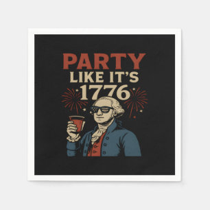 Party Like It's 1776 Grappig Patriottisch Drink De Servet