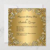 Party Masquerade Red Gold Silver Kaart (Achterkant)