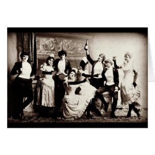 Party Meisjes  Scène Wenskaart