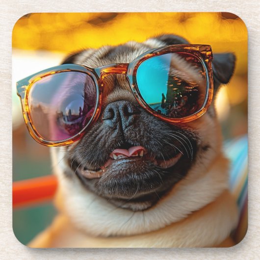 Party-Mops Bier Onderzetter (Voorkant)