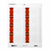 Party Naam Tag Label goud rood (Full Sheet)