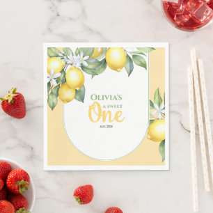 Party Napkins Lemon citrus 1e verjaardag. Servet