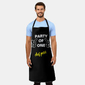 "Party of One" Chef Apron - Custom Kitchen Gift Schort (Gedragen)