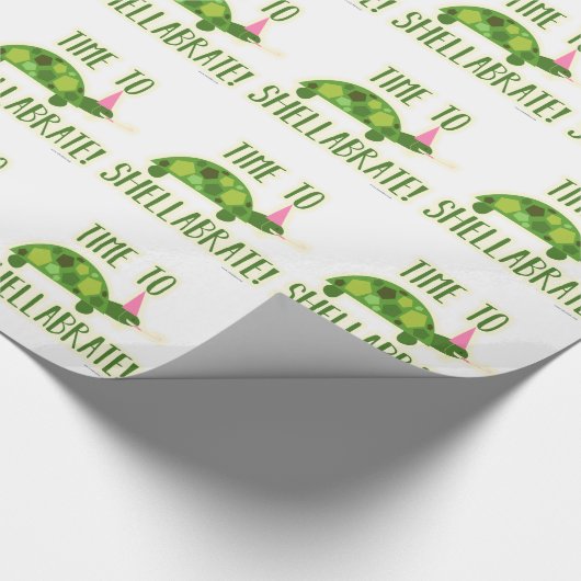Party On Time to Shellabrate Cadeaupapier (Hoek)