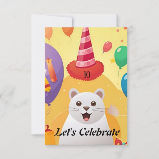 "Party Palooza: Verjaardag Kaart (Voorkant)