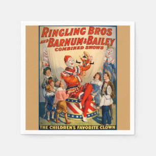 Party Paper servetten met een Circus Poster