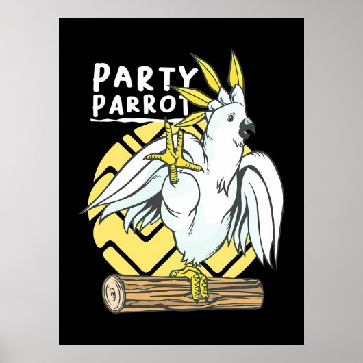 Party Parrot Bird Poster (Voorkant)