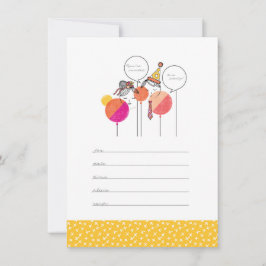 Party People 4,5" x 6,25" uitnodigingen