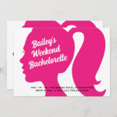 Party Pink Weekend Bachelorette Kaart (Voorkant / Achterkant)