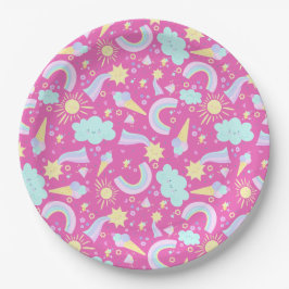 Party Plates to a magical birthday party. Papieren Bordje