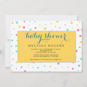 Party Polka Dot Invitation Kaart