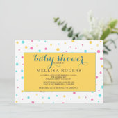 Party Polka Dot Invitation Kaart (Staand voorkant)