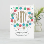 Party Polka Dots Kaart (Staand voorkant)