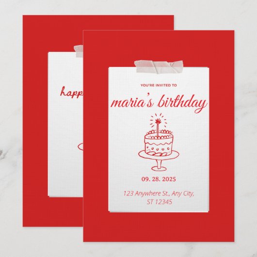 Party Pop! Editable Birthday Invitation – Fun & Co (Devant / Derrière)