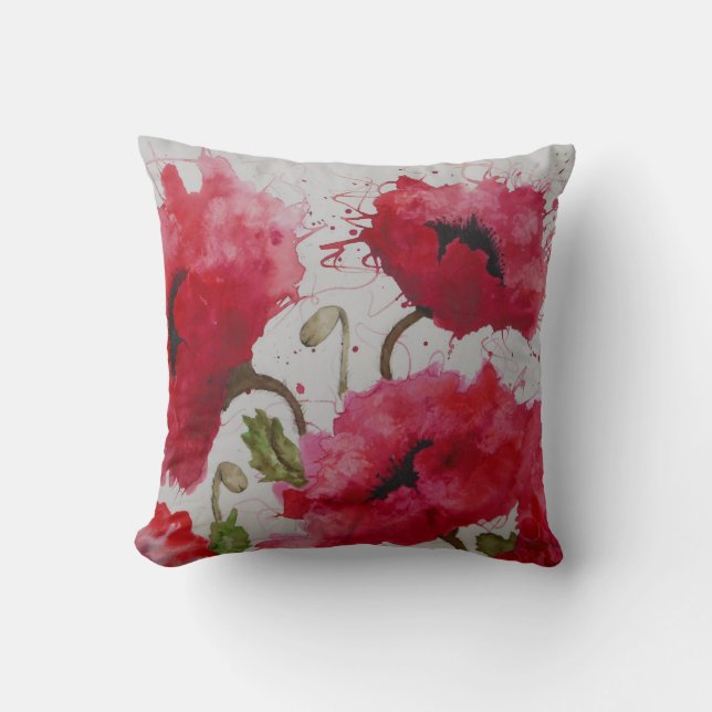 Party Poppies Pillow Kussen (Voorkant)