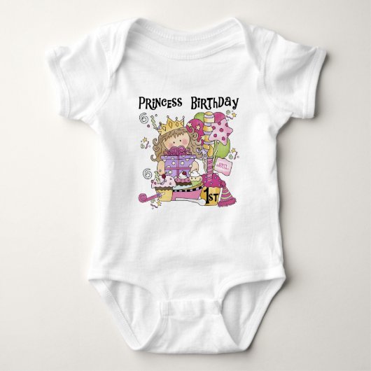 Party Princess 1er Anniversaire t-shirts et cadeau (Devant)