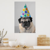 Party Pug Poster (Keuken)