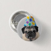 Party Pug Ronde Button 3,2 Cm (Voorkant /achterkant)