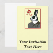 Party Rabbit Kaart (Voorkant / Achterkant)