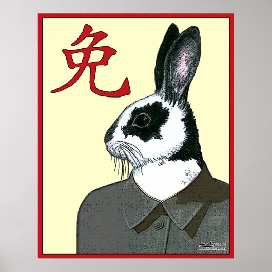 Party Rabbit Poster (Voorkant)