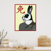 Party Rabbit Poster (Keuken)