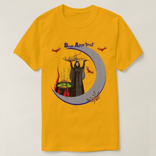 Party Ready Golden Unisex Halloween T-Shirt (Design voorkant)