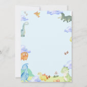 Party Saurus Dinosaur Invitation d'anniversaire (Dos)