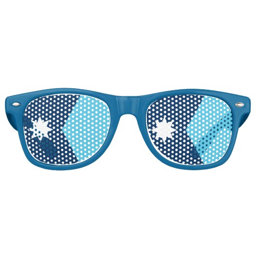 Party Shades Sunglasses with flag of Minnesota Retro Zonnebril (Voorkant)