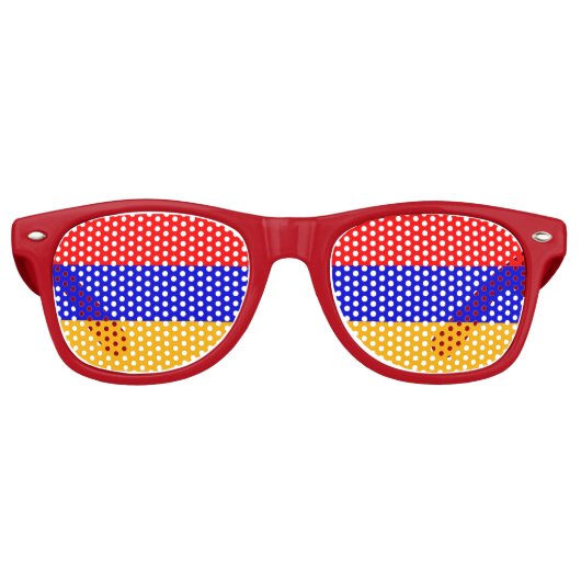 Party Shades Zonnebril - Armeense vlag (Voorkant)