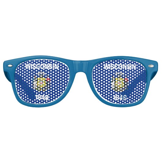 Party Shades Zonnebril - Wisconsin vlag (Voorkant)
