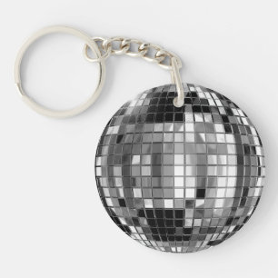 Party Silver Disco Ball Sleutelhanger