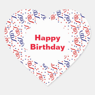 Party Streamers Hart Sticker