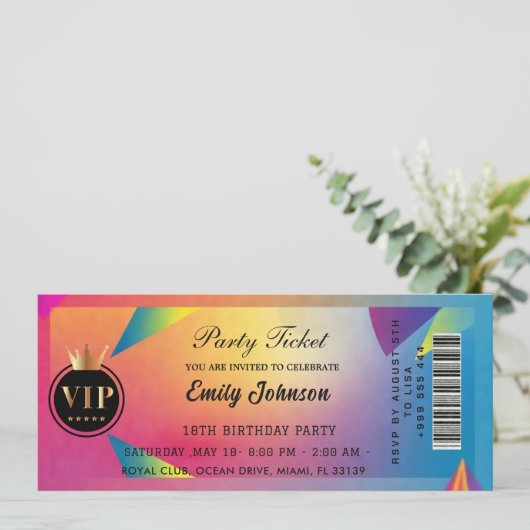  Party ticket invitations  (Debout devant)