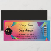  Party ticket invitations  (Devant / Derrière)