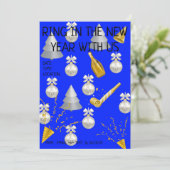 Party Time! (blanco) Feestdagenkaart (Staand voorkant)