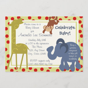 Party Time Circus / Baby shower Kaart