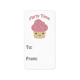 Party TIme Cupcake Etiket